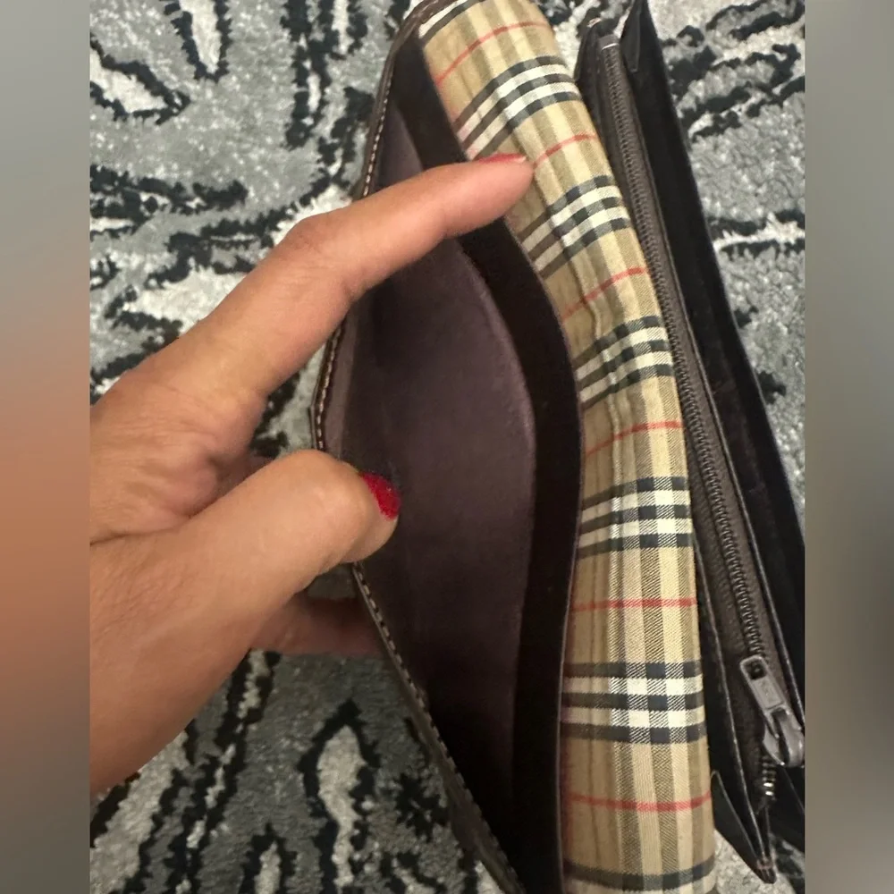 Burberry Dark Brown Leather Clutch - Picture 9 of 16